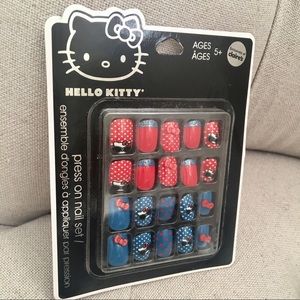 ❤️ new Hello kitty 3D bow polka dot press on nail set